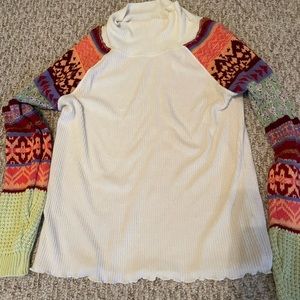 Free people fair isle prism top - Medium